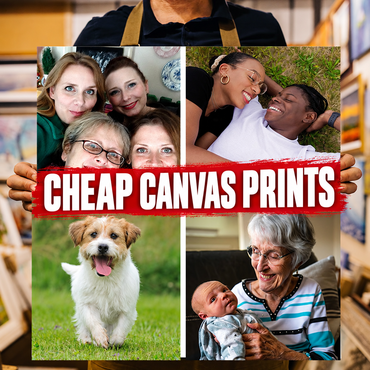 Personalised Christmas canvas prints from The Canvas Printing Company with every other canvas half price and unlimited multi buy savings